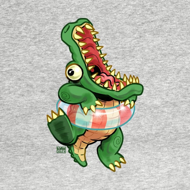 Innertube Gator by MrHinkleDraws